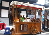 實木仿古特色文化街區景觀售貨車